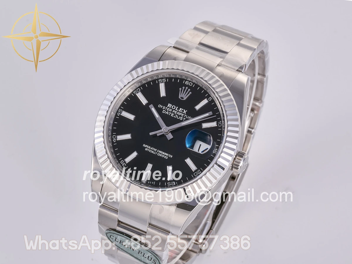 Rolex DateJust 41 126334 Clean Plus 904L Steel Black Dial on Jubilee Bracelet JH3235 (Free Sprung) - Image 3