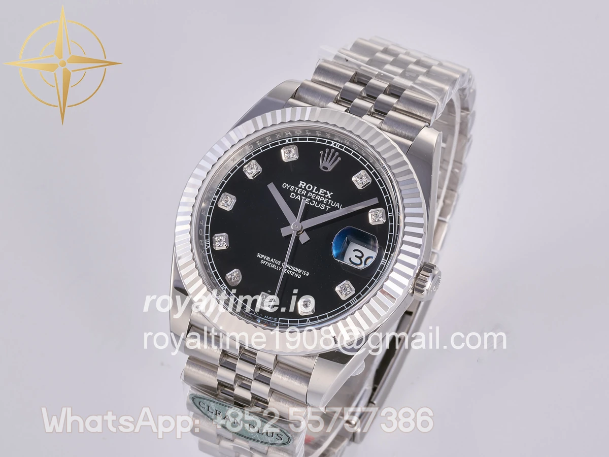 Rolex DateJust 41 126334 Clean Plus 904L Steel Black Diamonds Dial on Jubilee Bracelet JH3235 (Free Sprung) - Image 3