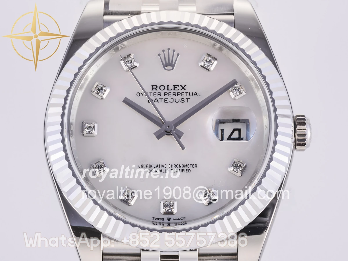 Rolex DateJust 41 126334 Clean Plus 904L Steel White MOP Diamonds Dial on Jubilee Bracelet DD3235 - Image 3