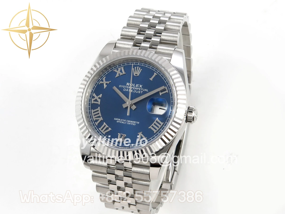 Rolex DateJust 41 126334 Clean Plus Blue Roman Dial on Jubilee Bracelet JH3235 (Free Sprung) Weighted 133g - Image 3