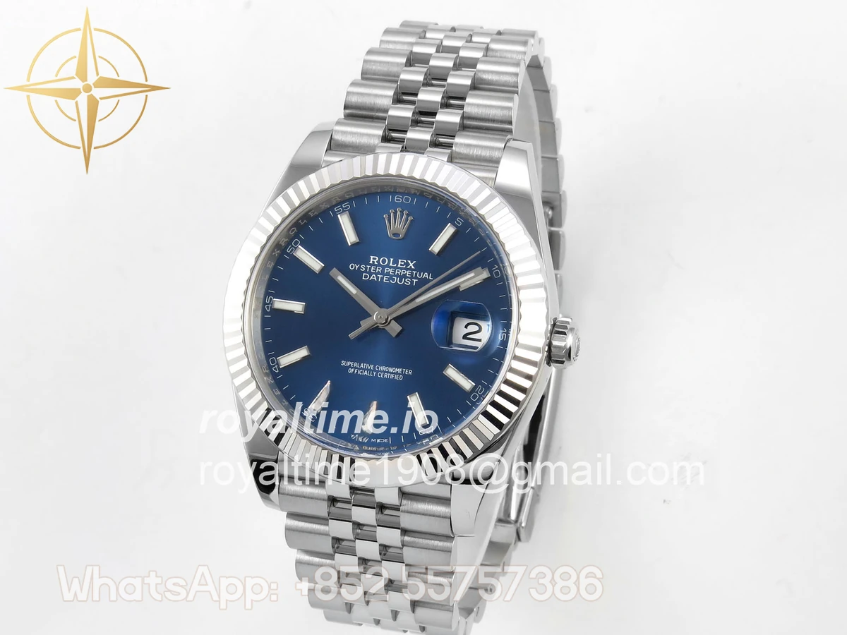 Rolex DateJust 41 126334 Clean Plus Blue Stick Dial on Jubilee Bracelet JH3235 (Free Sprung) Weighted 133g - Image 3