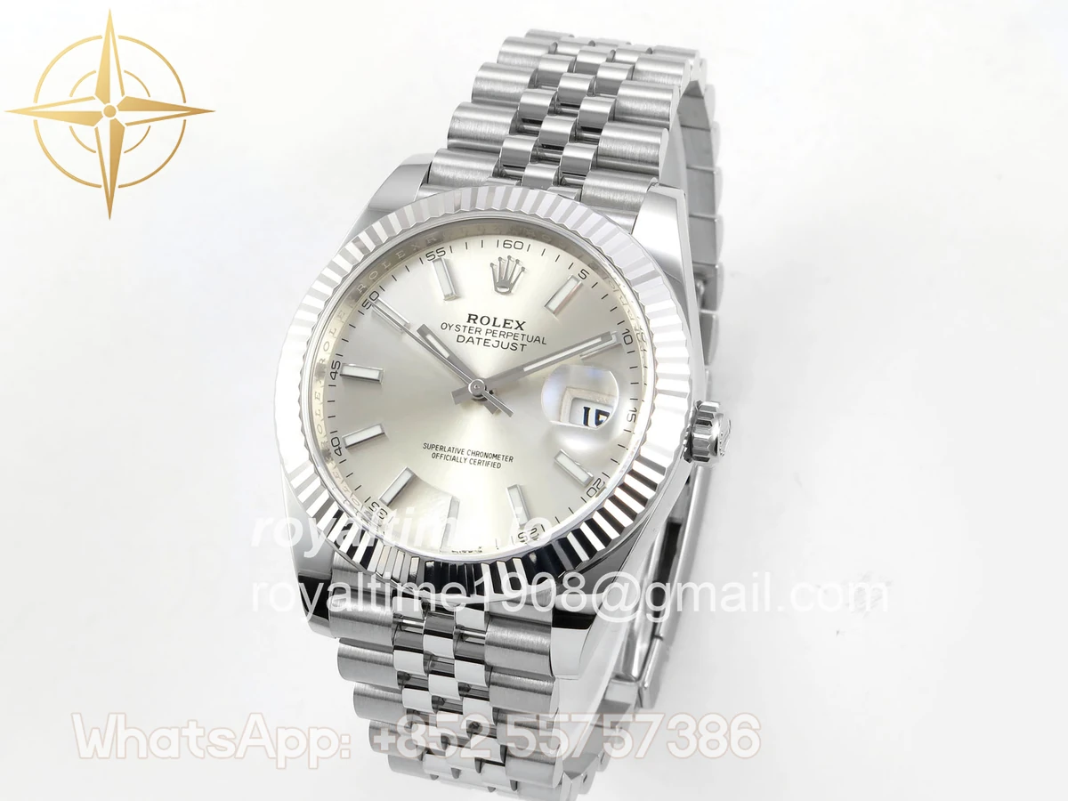 Rolex DateJust 41 126334 Clean Plus Silver Stick Dial on Jubilee Bracelet JH3235 (Free Sprung) Weighted 133g - Image 3