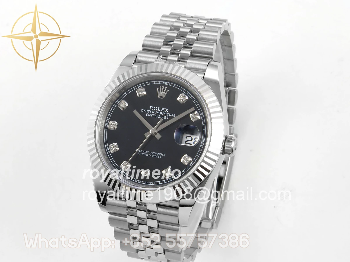 Rolex DateJust 41 126334 ERF Black Diamonds Dial on Jubilee Bracelet JH3235 (Free Sprung) Weighted 132g - Image 3