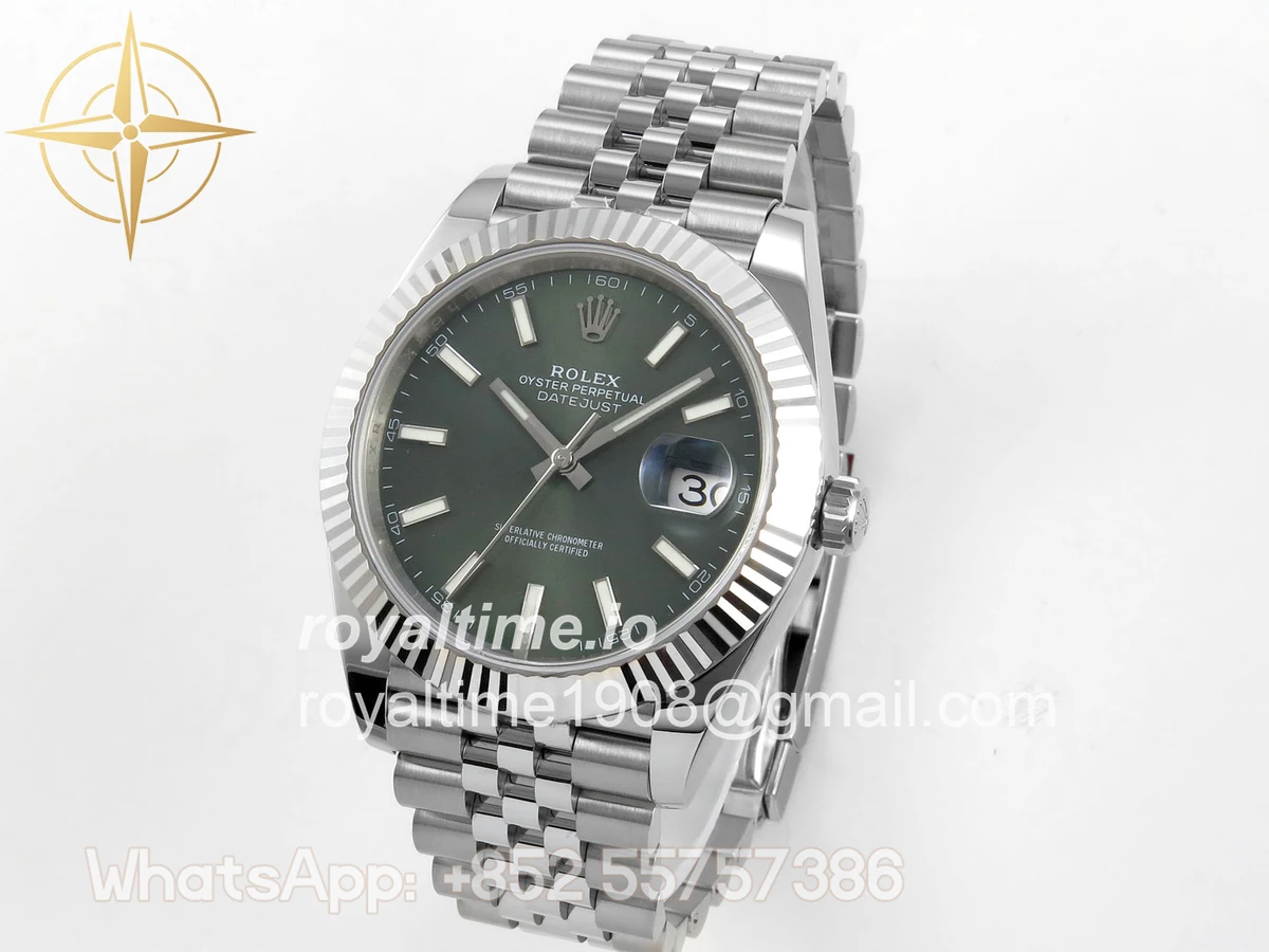 Rolex DateJust 41 126334 ERF Green Stick Dial on Jubilee Bracelet JH3235 (Free Sprung) Weighted 132g - Image 3