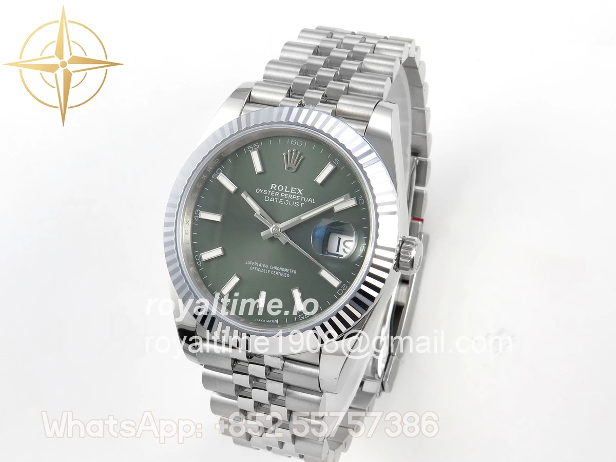 Rolex DateJust 41 126334 904L SS SCF Green Dial on Jubilee Bracelet VR3235 - Image 3