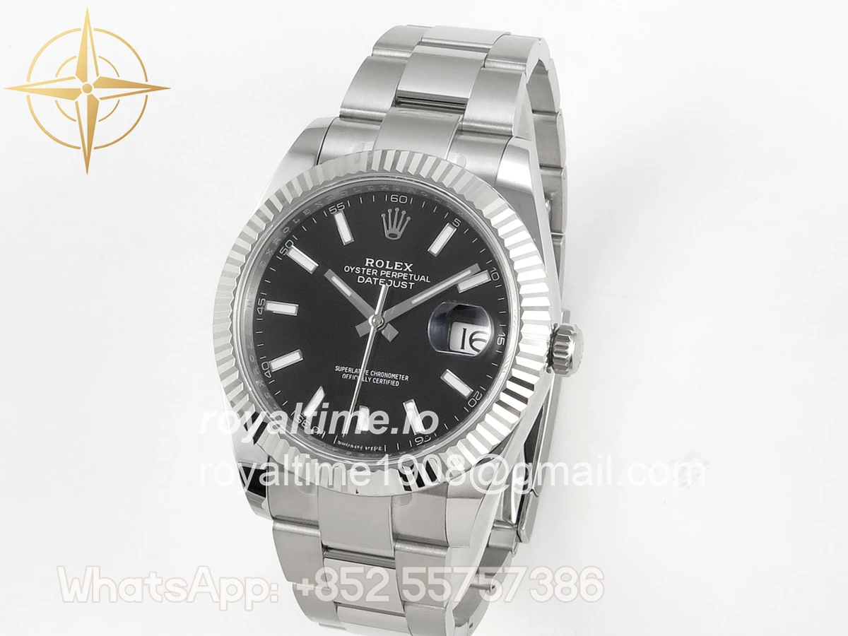 Rolex DateJust 41mm 126334 ARF Black Stick Dial on Oyster Bracelet DD3235 - Image 3