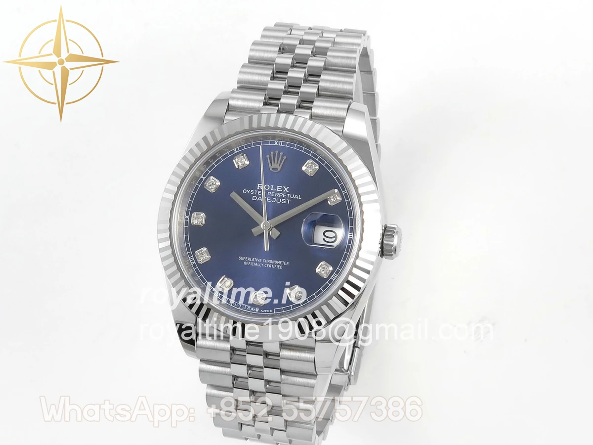 Rolex DateJust 41mm 126334 ARF Blue Diamonds Dial on Jubilee Bracelet DD3235 - Image 3