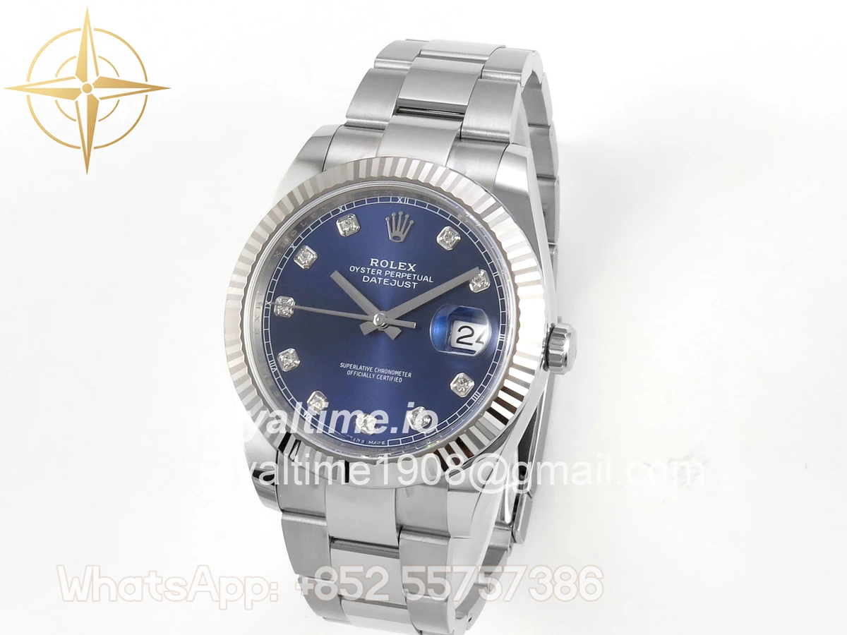 Rolex DateJust 41mm 126334 ARF Blue Diamonds Dial on Oyster Bracelet DD3235 - Image 3