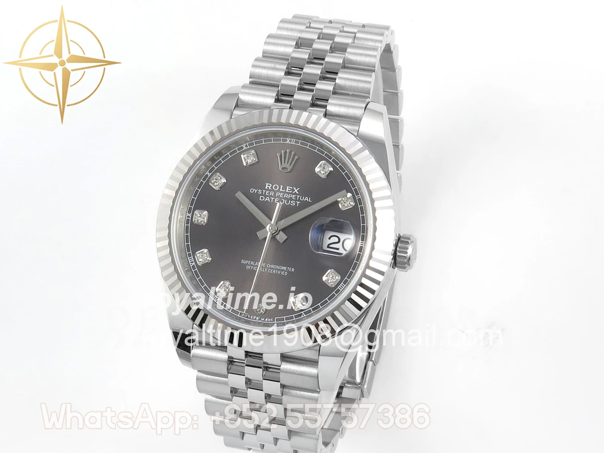 Rolex DateJust 41mm 126334 ARF Gray Diamonds Dial on Jubilee Bracelet DD3235 - Image 3