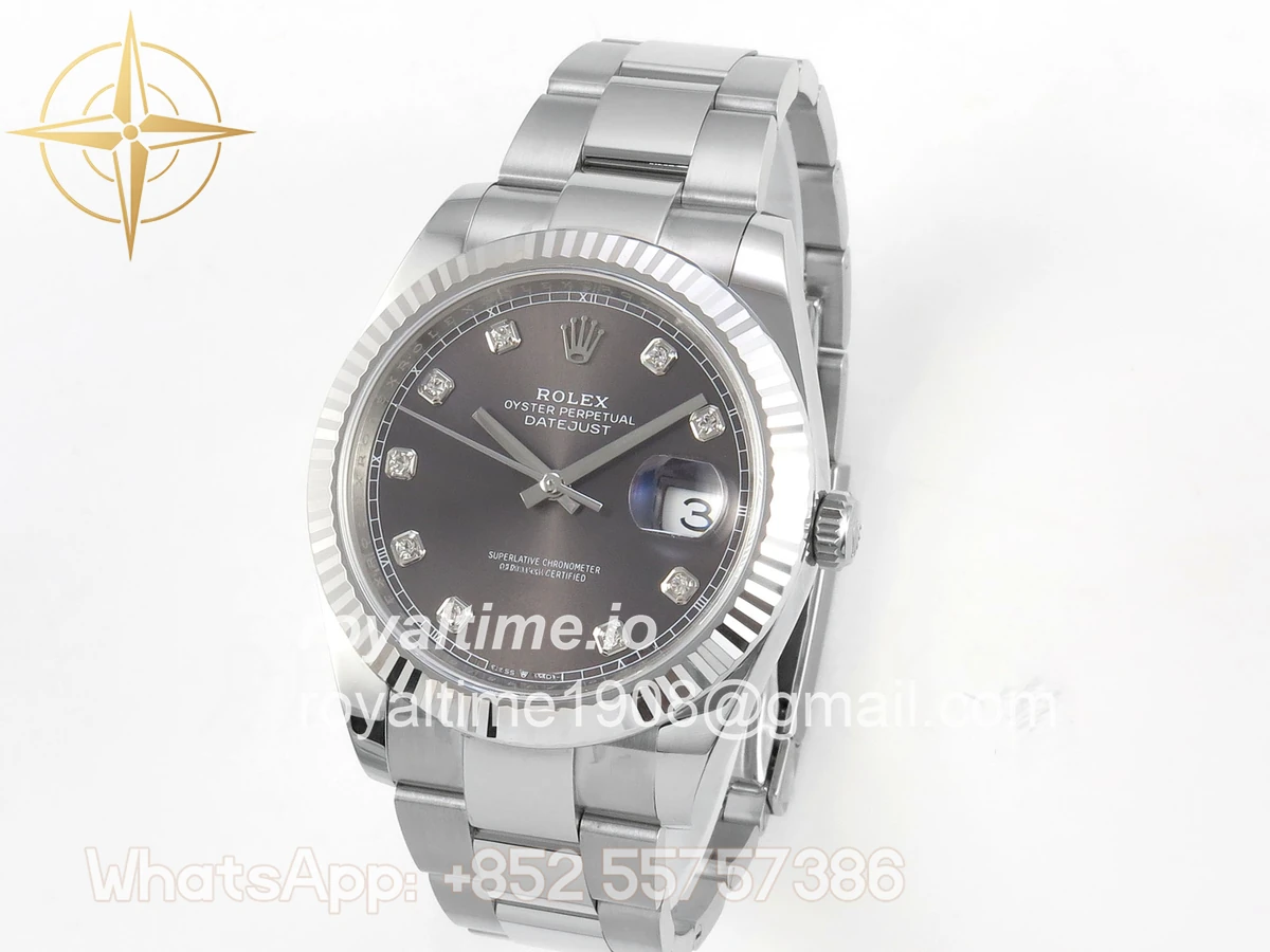 Rolex DateJust 41mm 126334 ARF Gray Diamonds Dial on Oyster Bracelet DD3235 - Image 3