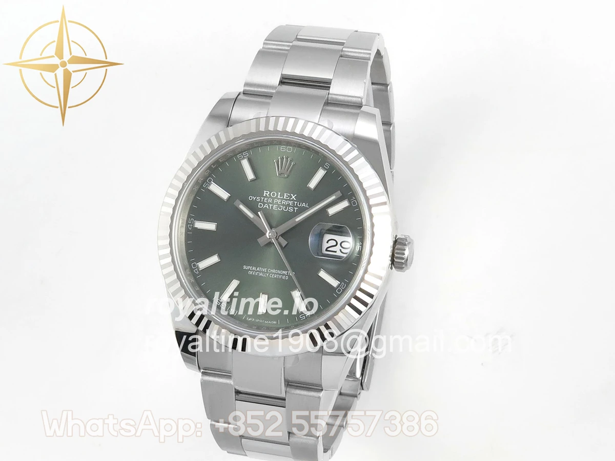 Rolex DateJust 41mm 126334 ARF Green Stick Dial on Oyster Bracelet DD3235 - Image 3