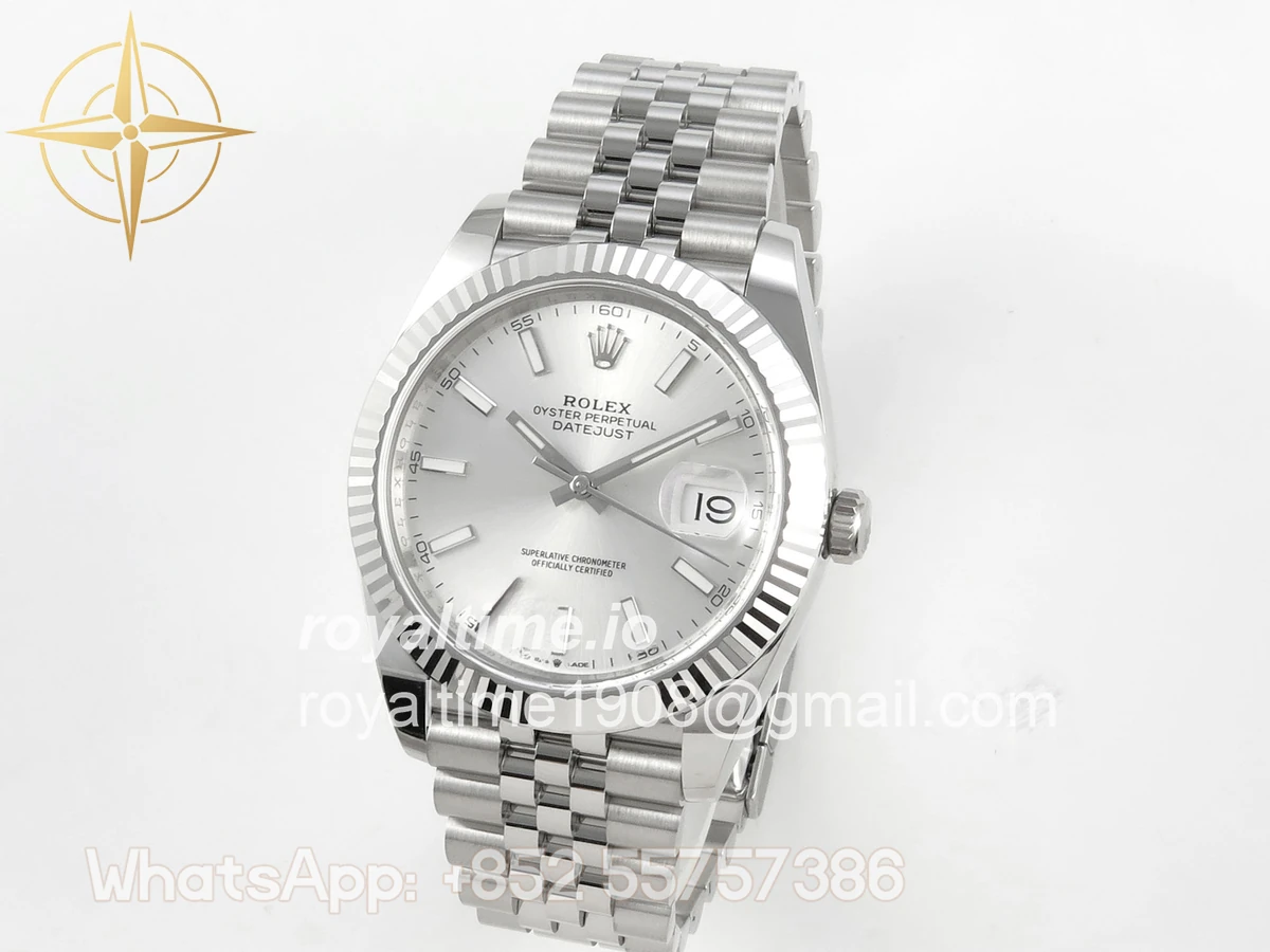 Rolex DateJust 41mm 126334 ARF Sliver Stick Dial on Jubilee Bracelet DD3235 - Image 3