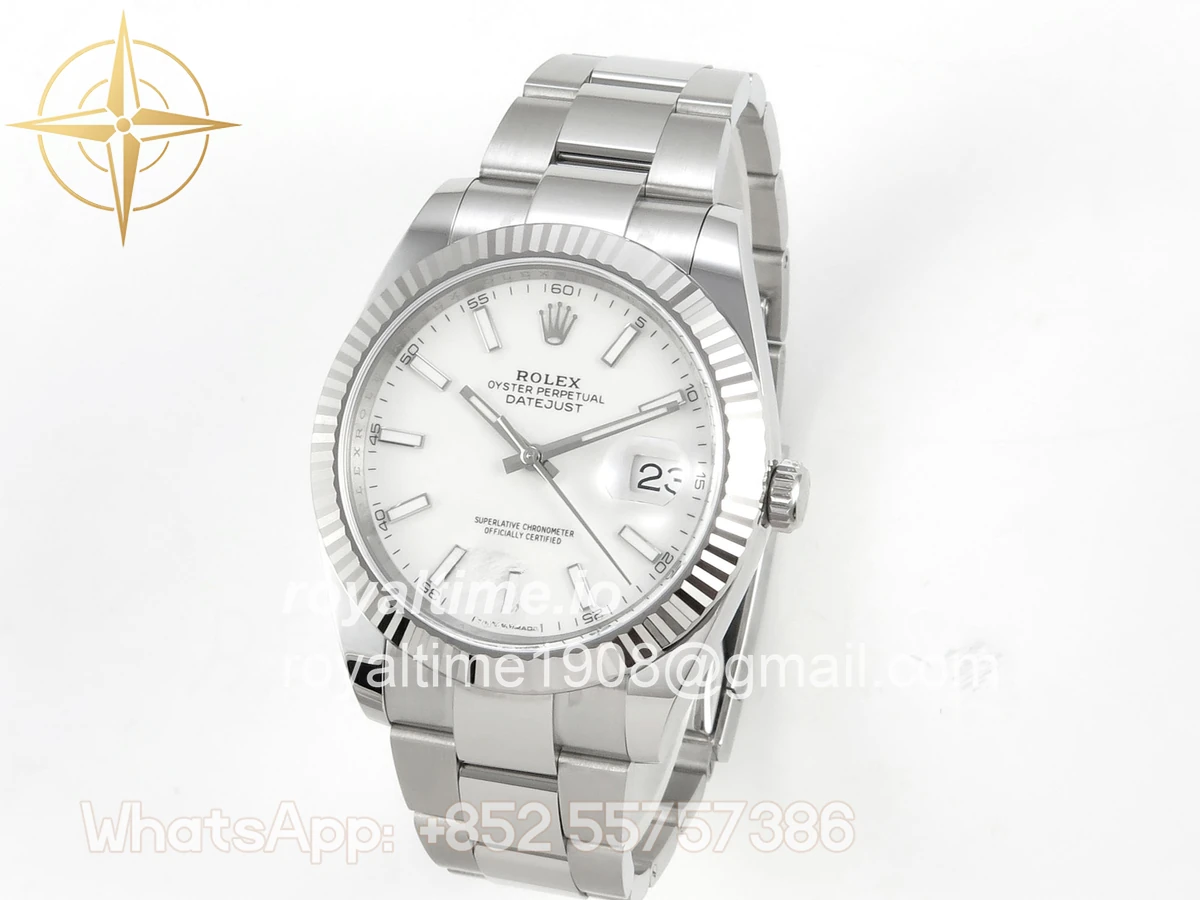 Rolex DateJust 41mm 126334 ARF White Stick Dial on Oyster Bracelet DD3235 - Image 3