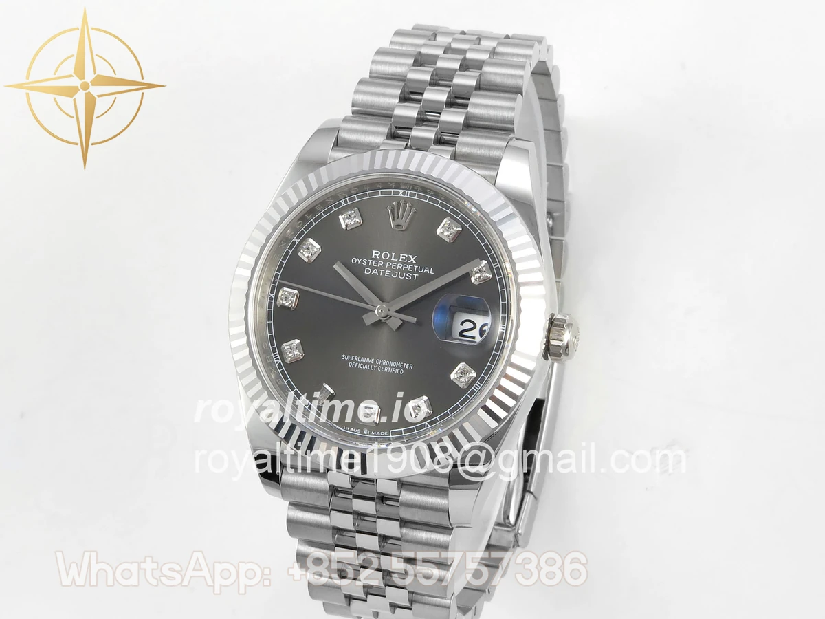 Rolex DateJust 41mm 126334 Clean Plus Gray Diamonds Dial on Jubilee Bracelet DD3235 - Image 3