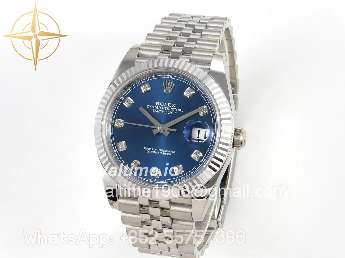 Rolex Datejust 126334 41mm Clean Plus 904L Blue Diamonds Dial on Jubilee Bracelet VR3235 - Image 3