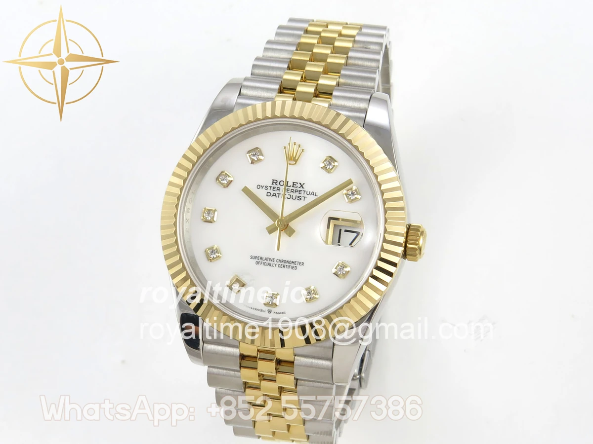 Rolex DateJust 41 126333 QF 904L Steel White MOP Dial on SS/YG Jubilee Bracelet QF3235 (145g) - Image 3