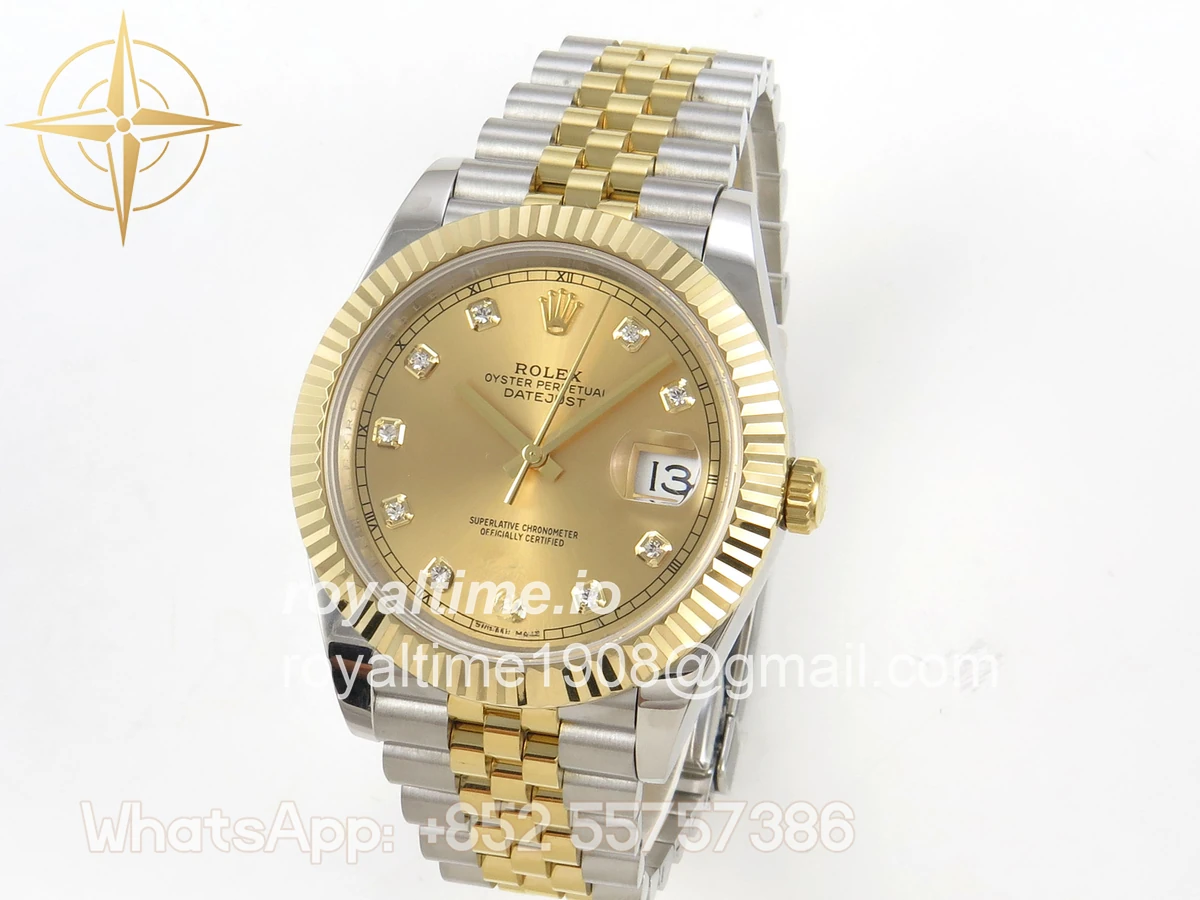 Rolex DateJust 41 126333 QF 904L Steel YG Diamonds Dial on SS/YG Jubilee Bracelet QF3235 (145g) - Image 3