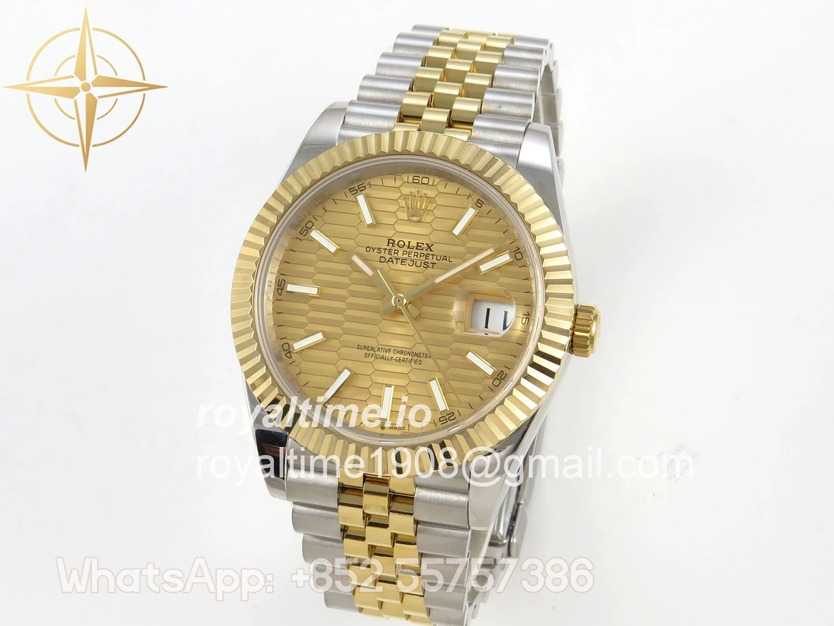 Rolex DateJust 41 126333 QF 904L Steel YG Textured Dial on SS/YG Jubilee Bracelet QF3235 (145g) - Image 3