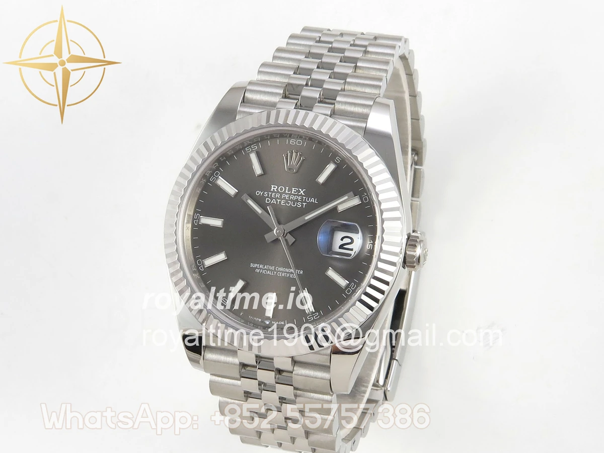 Rolex DateJust 41 126334 Clean Plus 904L Steel Gray Stick Dial on Jubilee Bracelet DD3235 - Image 3