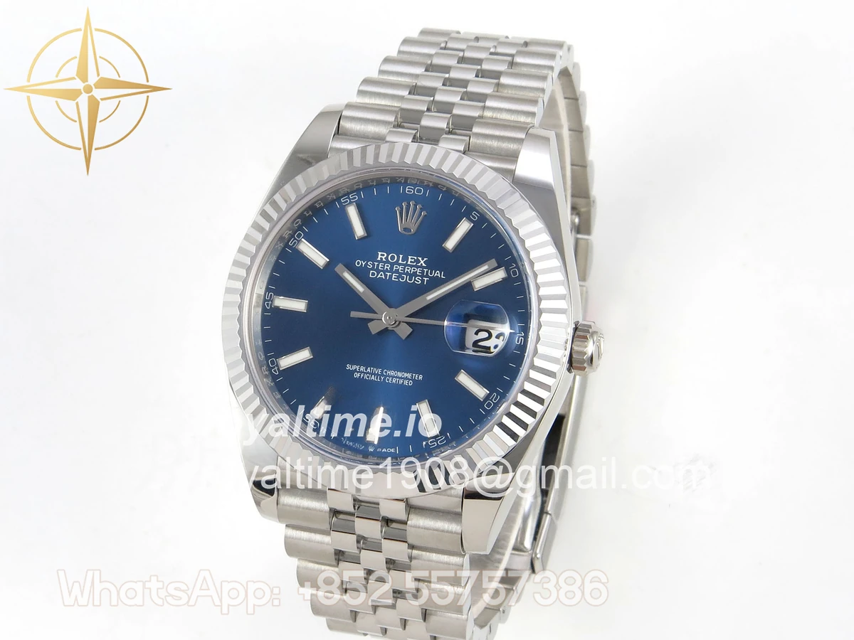 Rolex DateJust 41 126334 Clean Plus 904L Steel Blue Stick Dial on Jubilee Bracelet DD3235 - Image 3