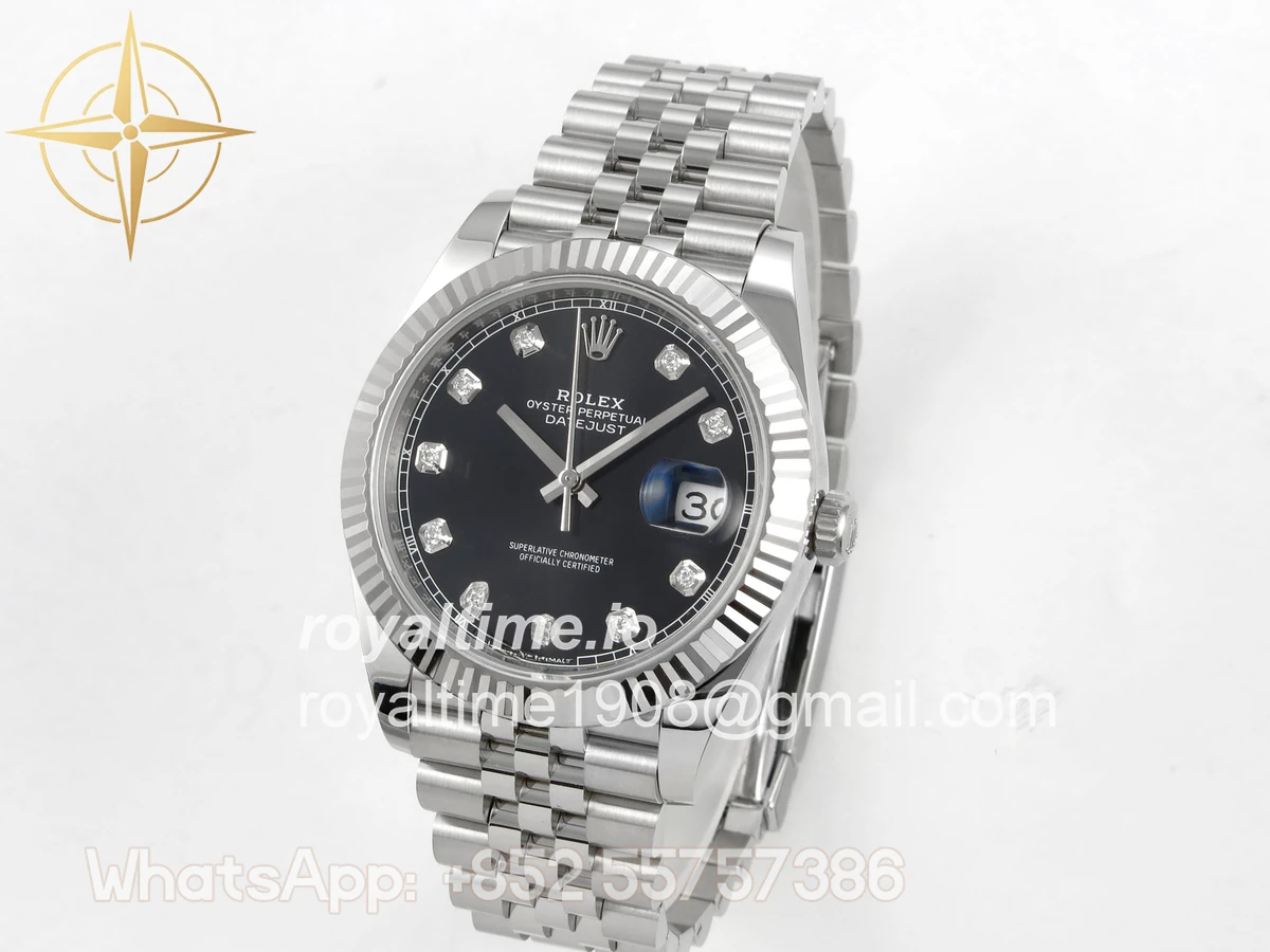 Rolex DateJust 41 126334 SCF 904L Steel Black Diamonds Dial on Jubilee Bracelet A3235 - Image 3