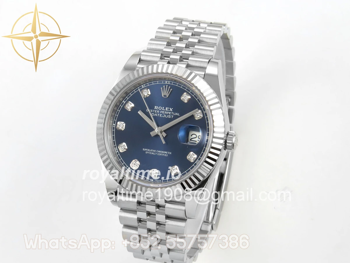 Rolex DateJust 41 126334 SCF 904L Steel Blue Diamonds Dial on Jubilee Bracelet A3235 - Image 3