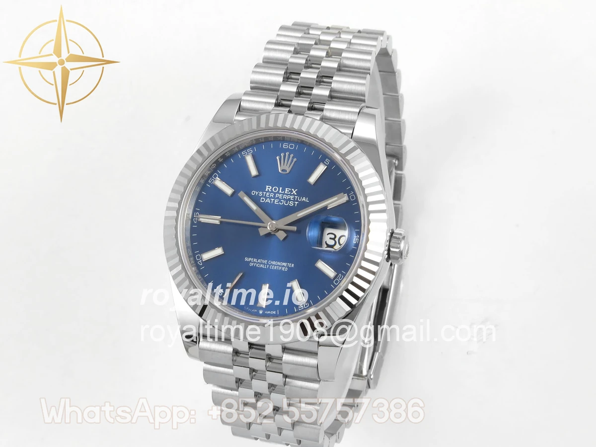 Rolex DateJust 41 126334 SCF 904L Steel Blue Stick Dial on Jubilee Bracelet A3235 - Image 3