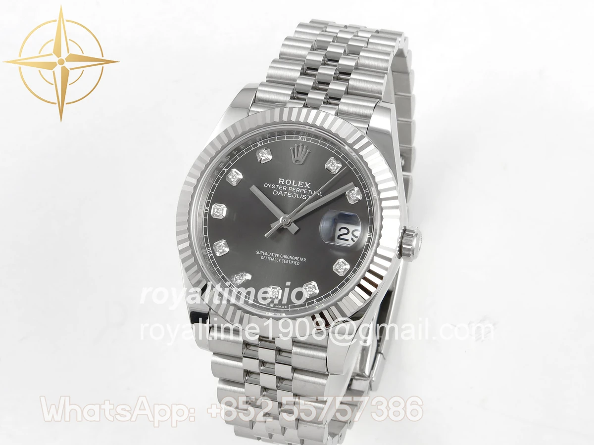Rolex DateJust 41 126334 SCF 904L Steel Gray Diamonds Dial on Jubilee Bracelet A3235 - Image 3