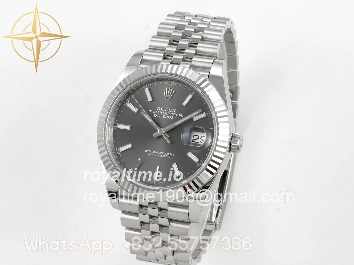 Rolex DateJust 41 126334 SCF 904L Steel Gray Stick Dial on Jubilee Bracelet A3235 - Image 3