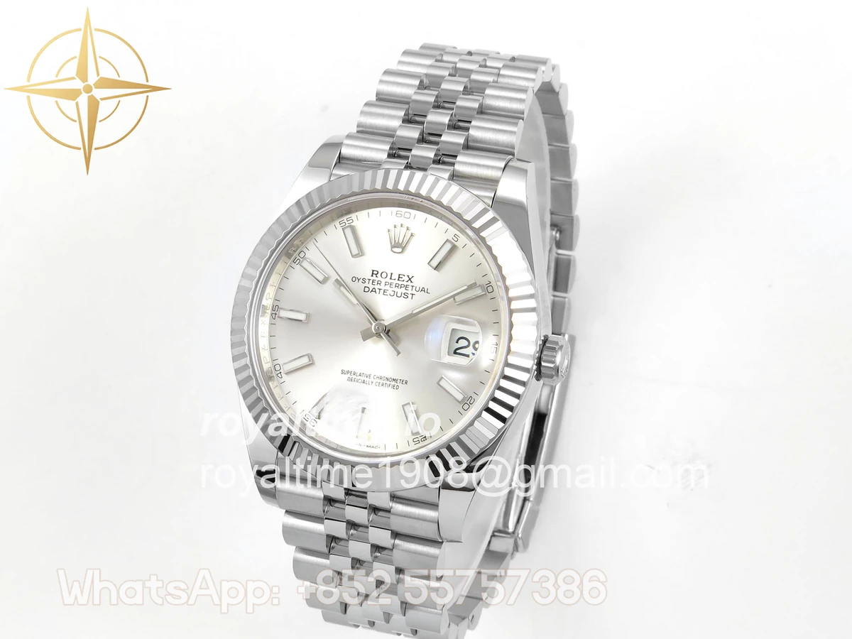 Rolex DateJust 41 126334 SCF 904L Steel Silver Stick Dial on Jubilee Bracelet A3235 - Image 3