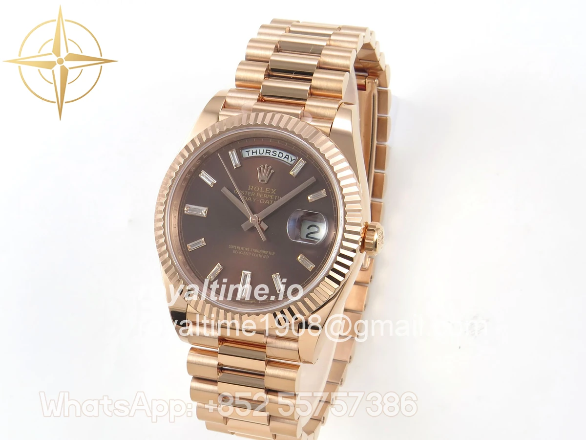 Rolex DayDate 40 228235 ARF Brown Crystal Dial on President Bracelet VR3255 - Image 3