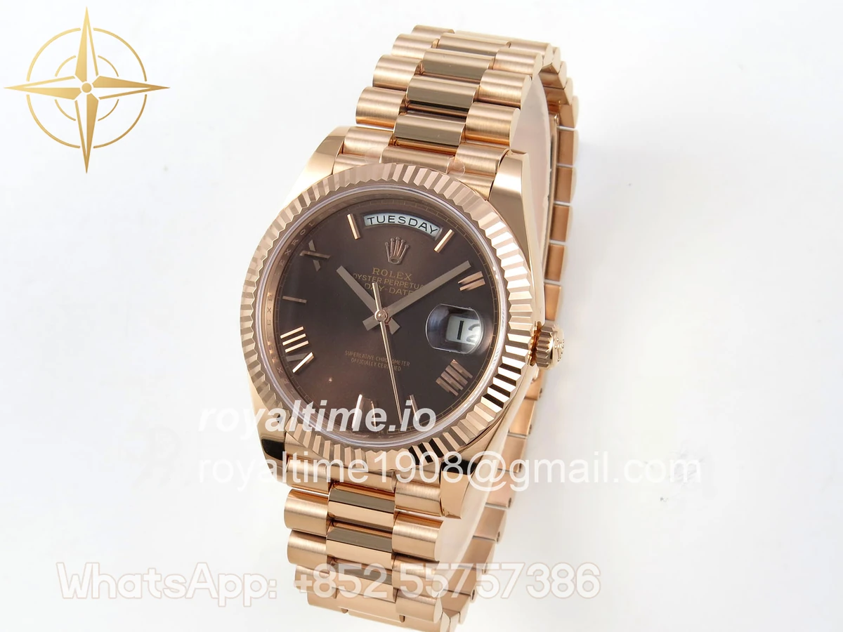 Rolex DayDate 40 228235 ARF Brown Roman Dial on President Bracelet VR3255 - Image 3