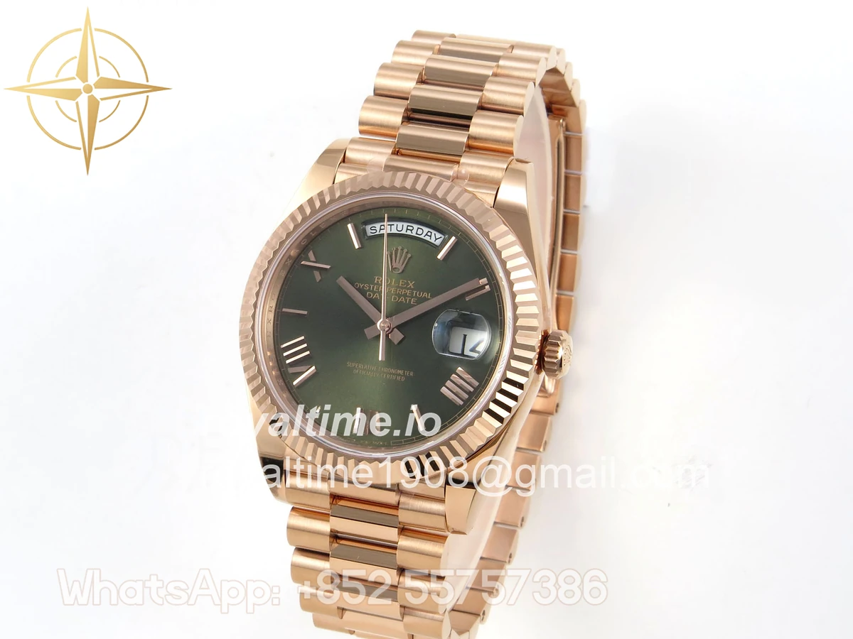 Rolex DayDate 40 228235 ARF Green Roman Dial on President Bracelet VR3255 - Image 3