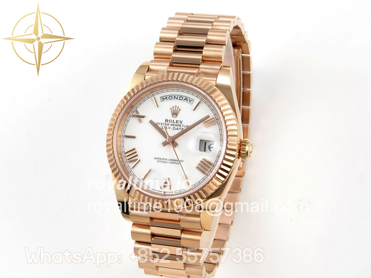 Rolex DayDate 40 228235 ARF White Roman Dial on President Bracelet VR3255 - Image 3