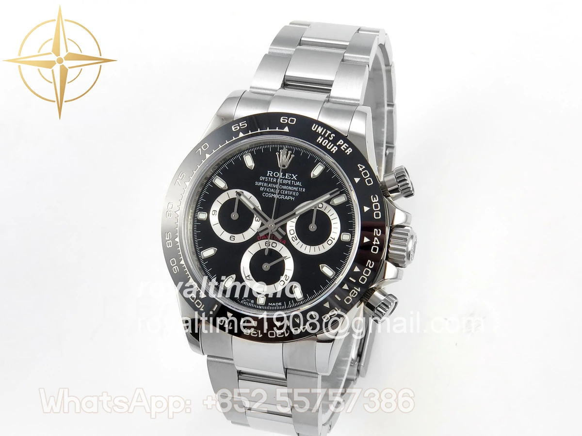 Rolex Daytona 116500 UFO Black Dial on Bracelet UF4130 (Free Sprung) - Image 3