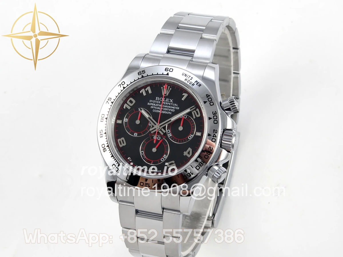 Rolex Daytona 116509 QF Black Numeral Dial on SS Bracelet SA4130 V2 Weighted 182g - Image 3