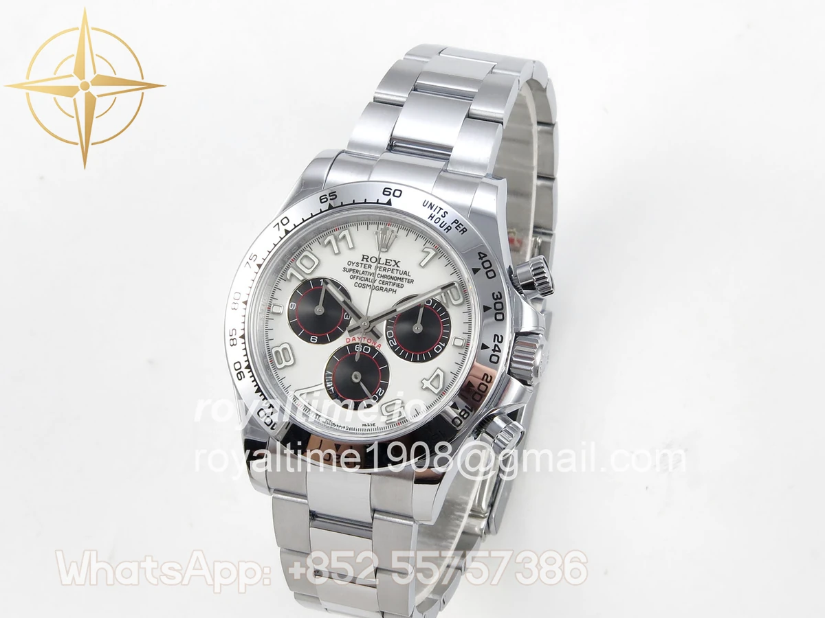Rolex Daytona 116509 QF White/Black Numeral Dial on SS Bracelet SA4130 V2 Weighted 182g - Image 3