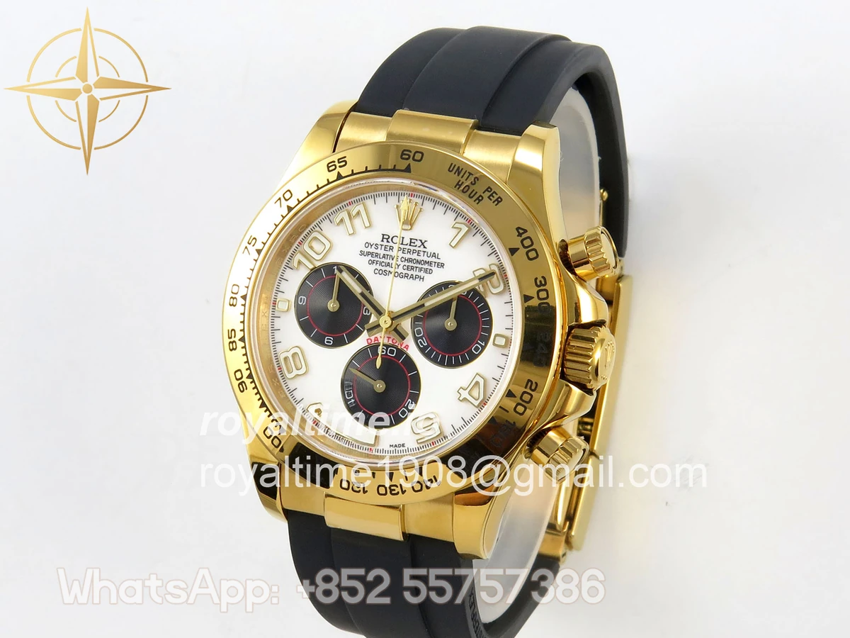 Rolex Daytona 116518 QF White/Black Numeral Dial on Oysterflex Strap SA4130 V11 (Gain Weight) 160g - Image 3