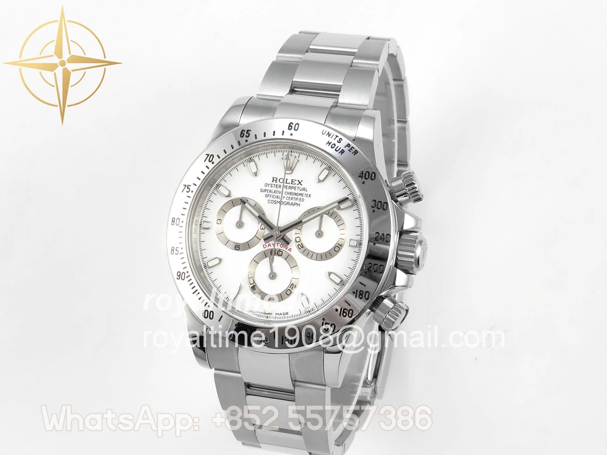 Rolex Daytona 116520 UFO White Dial on Bracelet UF4130 (Free Sprung) - Image 3