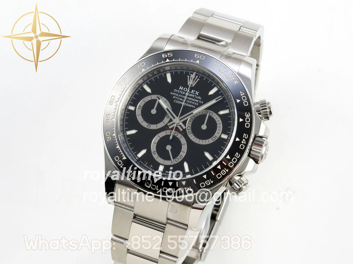 Rolex Daytona 126500 ARF 904L Black Dial on Oyster Bracelet DD4131 - Image 3