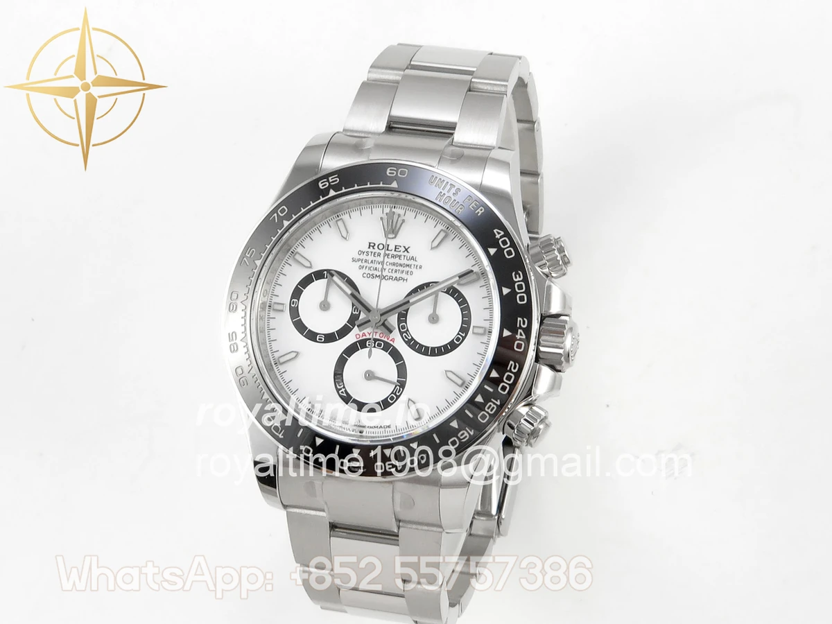Rolex Daytona 126500 Panda ARF 904L White Dial on Oyster Bracelet DD4131 - Image 3