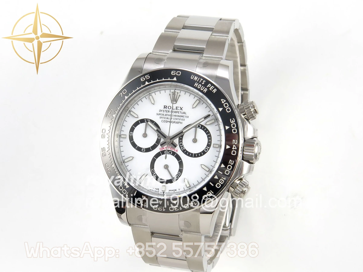 Rolex Daytona 126500 Panda Clean Plus 904L White Dial on Oyster Bracelet DD4131 - Image 3