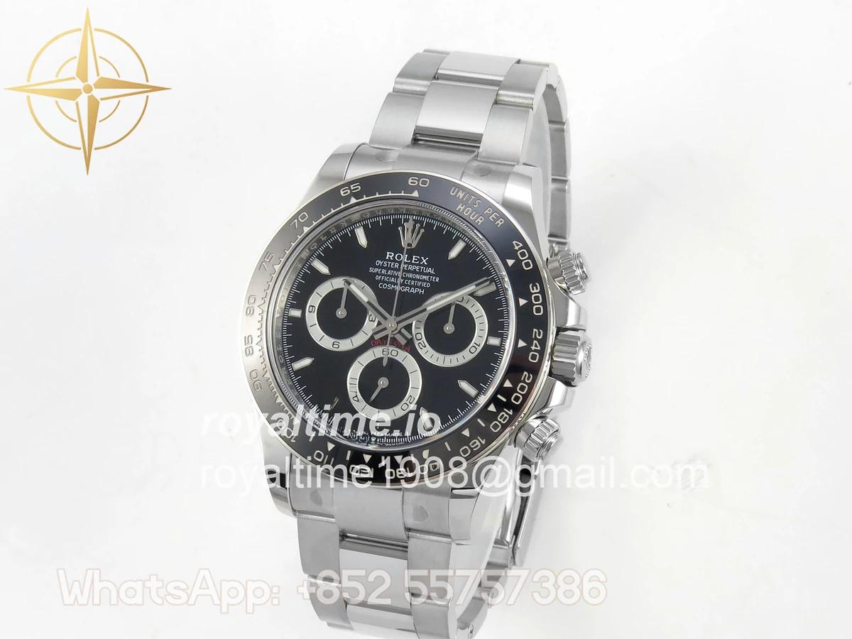 Rolex Daytona 126500 SS Clean Plus Black Dial on Oyster Bracelet DD4131 - Image 3