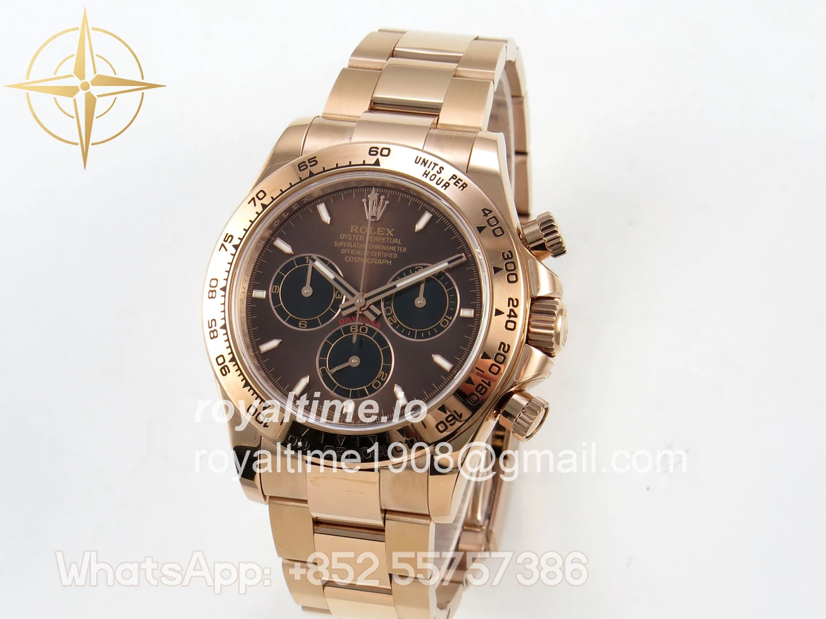 Rolex Daytona 126505 RG UFO Brown/Black Dial on RG Bracelet UF4131 (Free Sprung) - Image 3