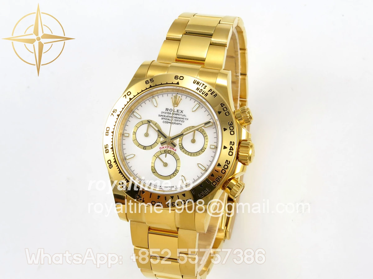Rolex Daytona 126508 BTF White Dial on YG Braclet DD4131 (Weighted) 220g - Image 3