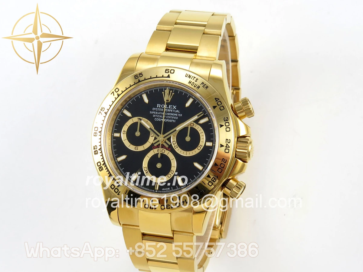 Rolex Daytona 126508 YG UFO Black Dial on YG Bracelet UF4131 (Free Sprung) - Image 3