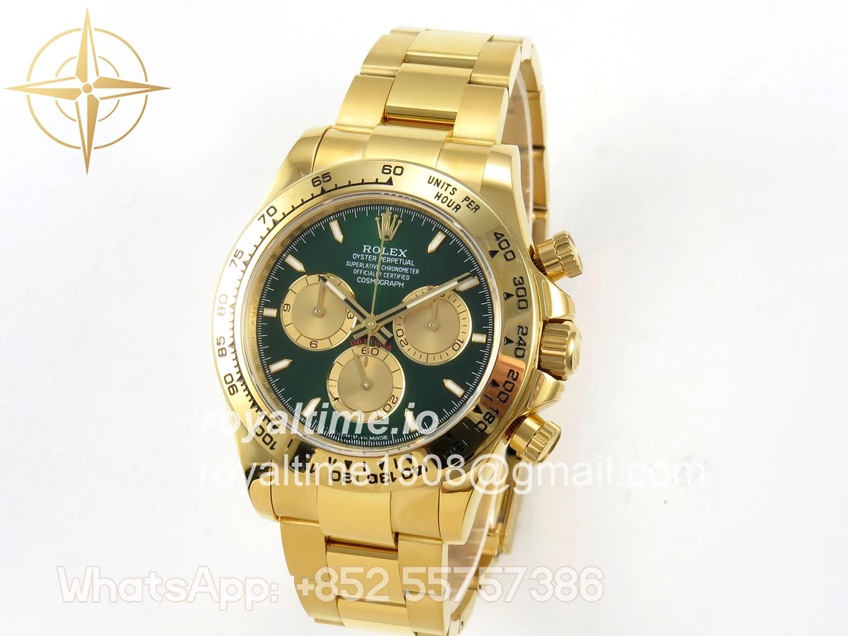 Rolex Daytona 126508 YG UFO Green/YG Dial on YG Bracelet UF4131 (Free Sprung) - Image 3