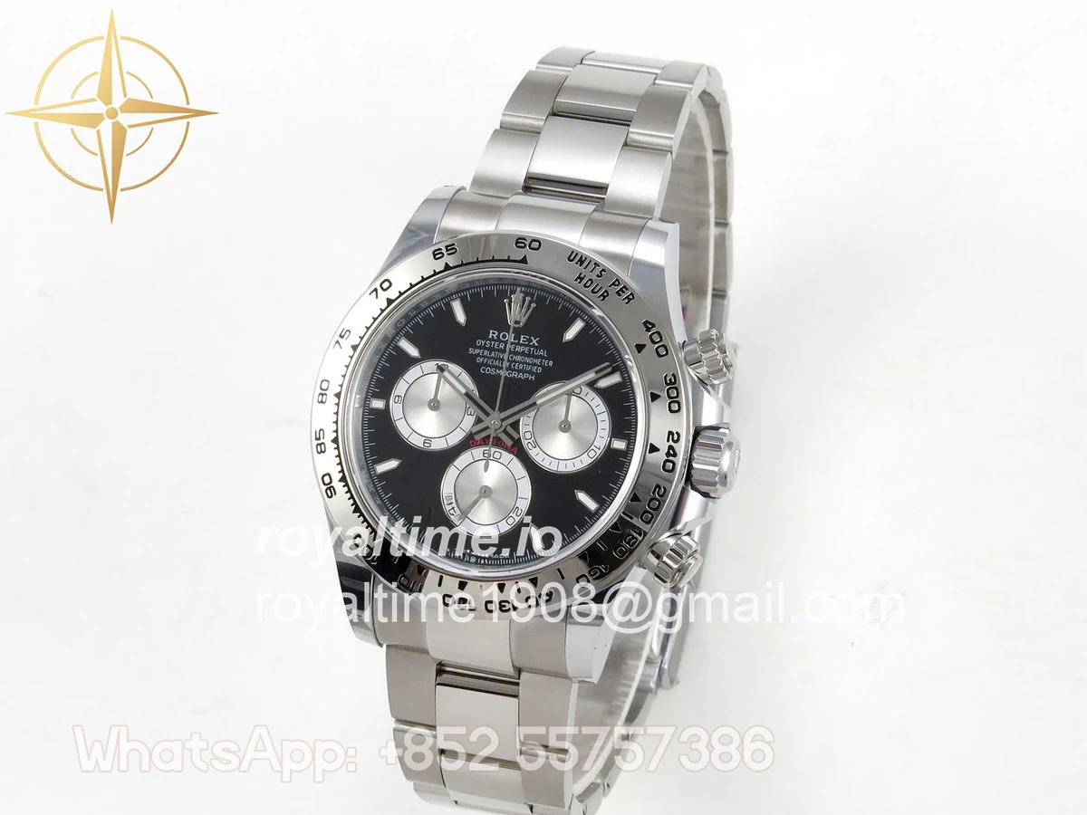 Rolex Daytona 126509 BTF Black/Silver Stick Dial on SS Braclet DD4131 (Weighted) 220g - Image 3