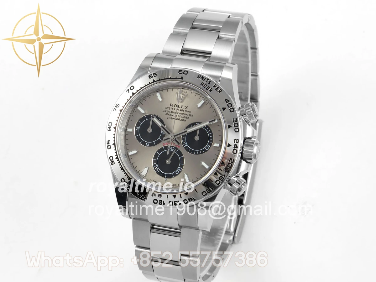 Rolex Daytona 126509 BTF Gray/Black Dial on SS Braclet DD4131 (Weighted) 220g - Image 3