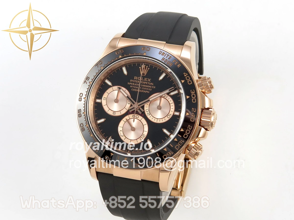 Rolex Daytona 126515 TMF Black/RG Stick Dial on Oysterflex Strap DD4131(162g) - Image 3
